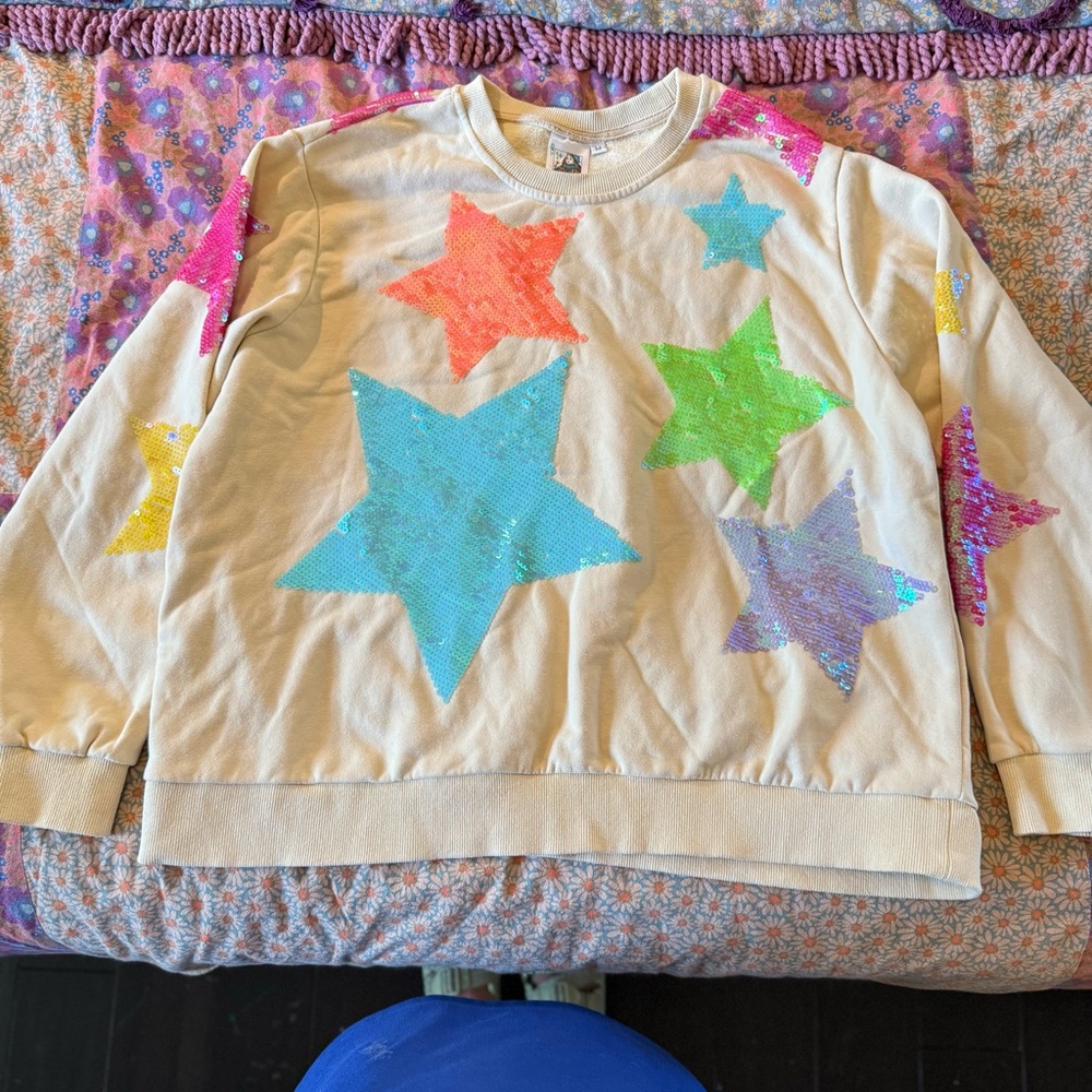 Queen of Sparkles Size Medium Mega Star Sweatshirt